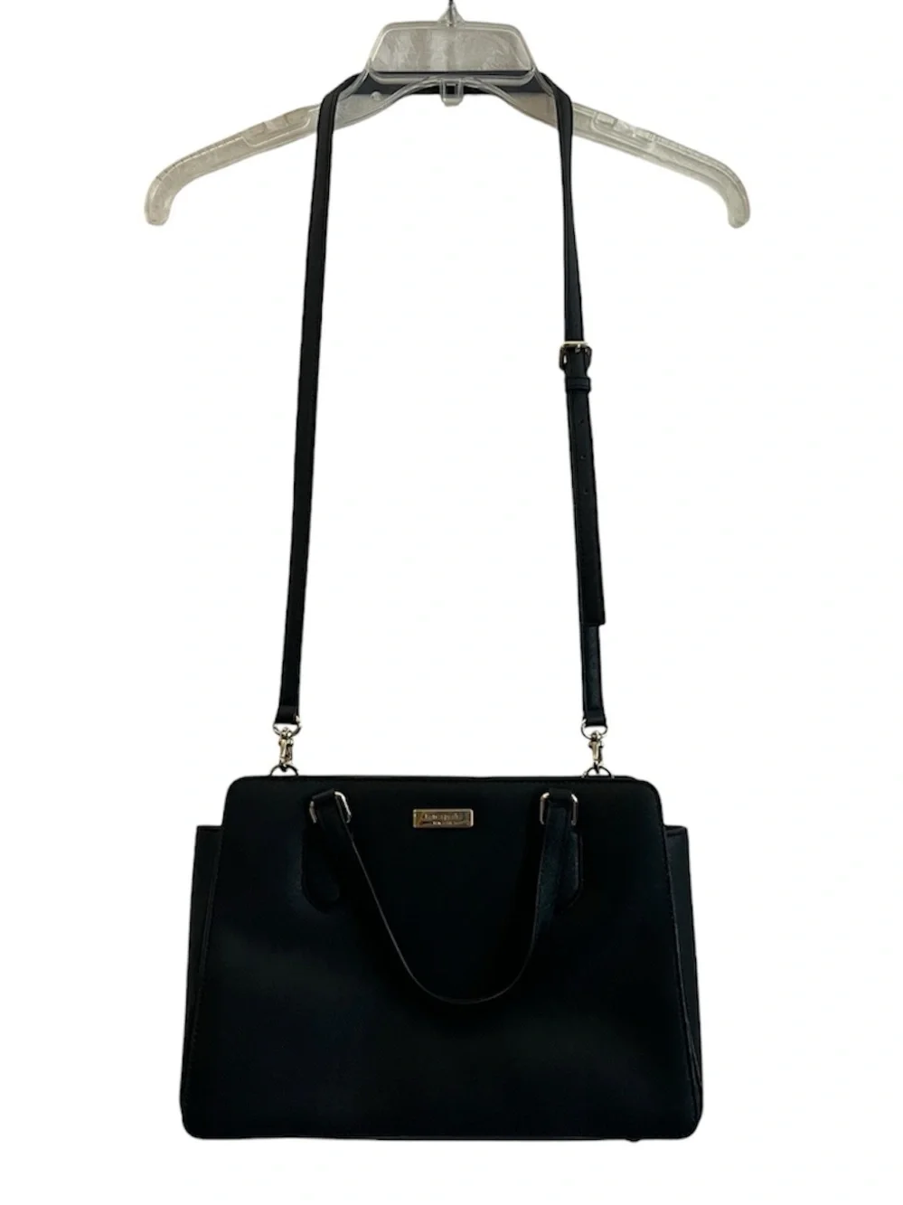 Kate Spade New York Laurel Way Reese Satchel Bag In Black EUC Saffiano Leather